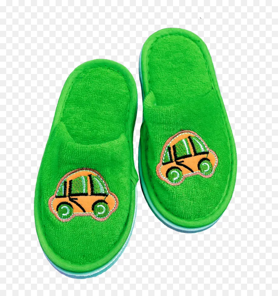 Chaussons Verts，Pantoufles PNG