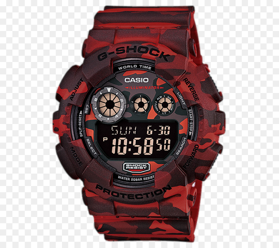 Montre G Shock Rouge，Montre PNG