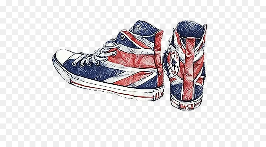 Baskets Union Jack，Chaussures PNG