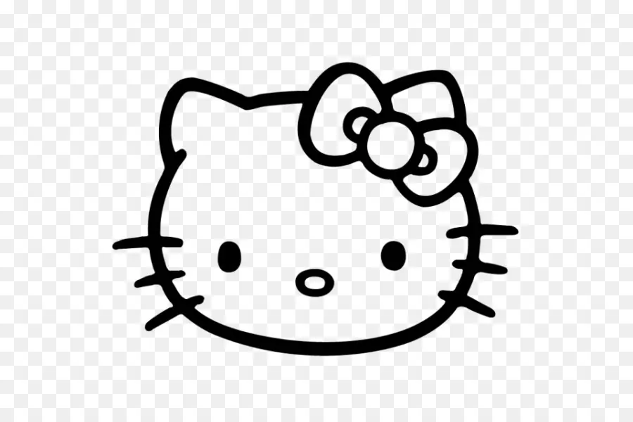 Hello Kitty，Noir Et Blanc PNG