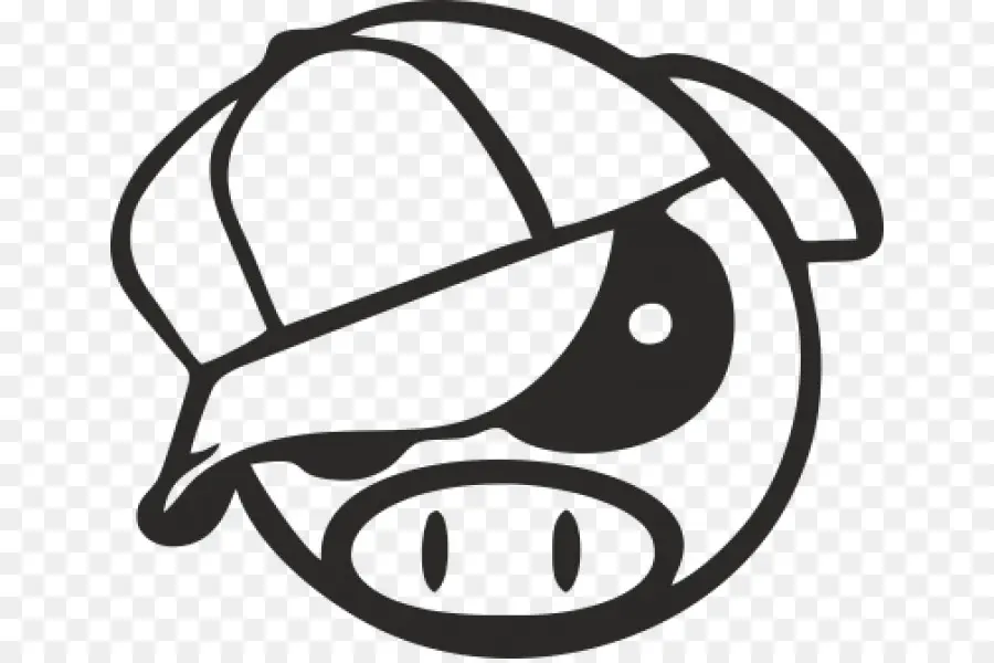 Cochon Avec Casquette，Animal PNG