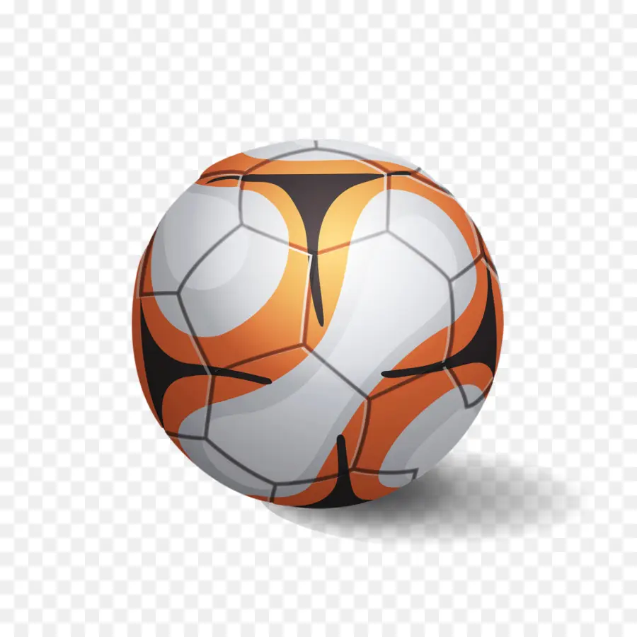 Ballon De Football Noir Et Orange，Football PNG