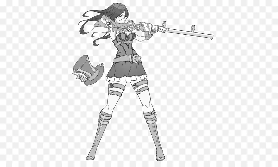 Anime Fille Avec Pistolet，Animé PNG