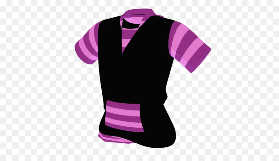 Chemise Rayée，Violet PNG