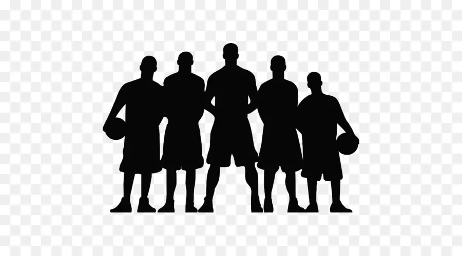 Silhouette De Joueurs De Basket Ball，Basket Ball PNG