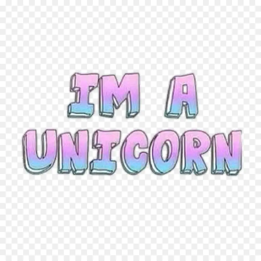 Texte Licorne，Pastel PNG