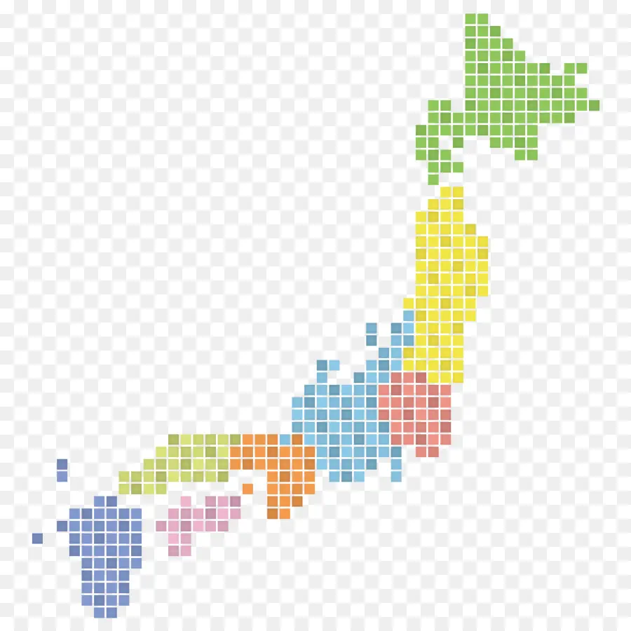 Carte Du Japon，Coloré PNG