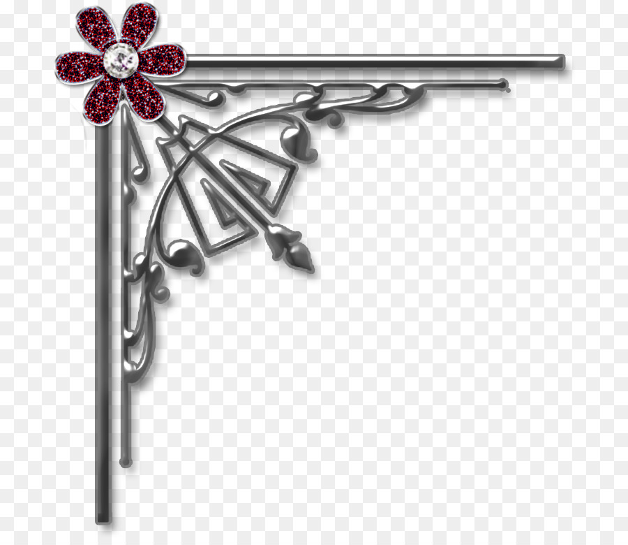 Coin Décoratif，Fleur PNG