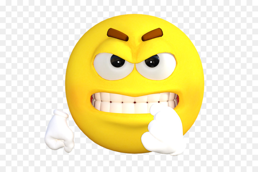 Emoji En Colère，Jaune PNG