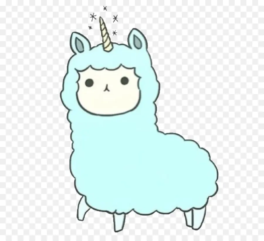 Lama Licorne，Mignon PNG