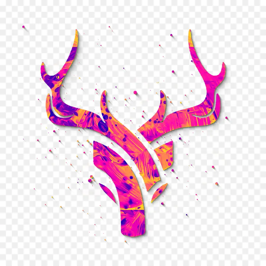 Tête De Cerf Colorée，Cerf PNG