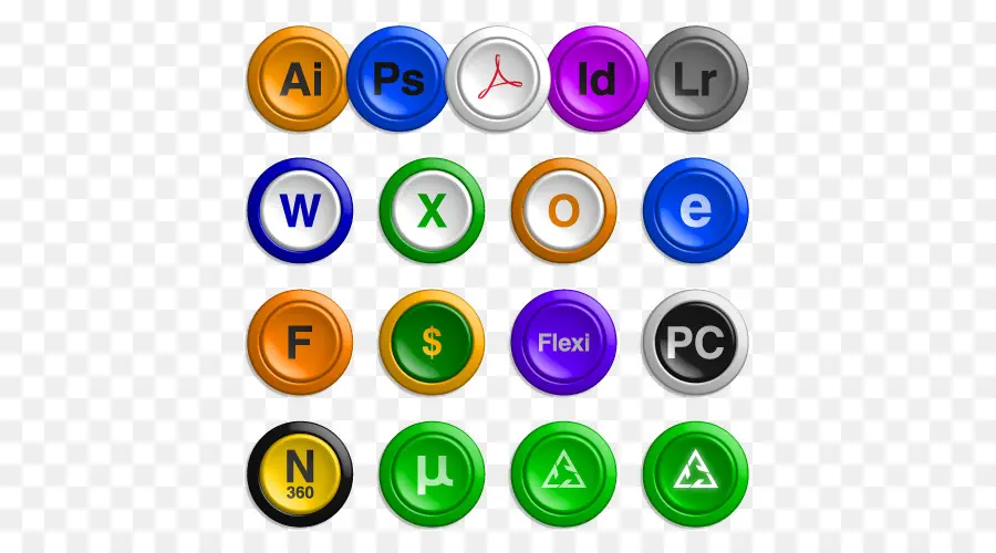 Icônes De Logiciels Colorées，Logiciel PNG