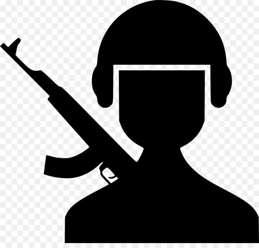 Soldat Silhouette，Casque PNG