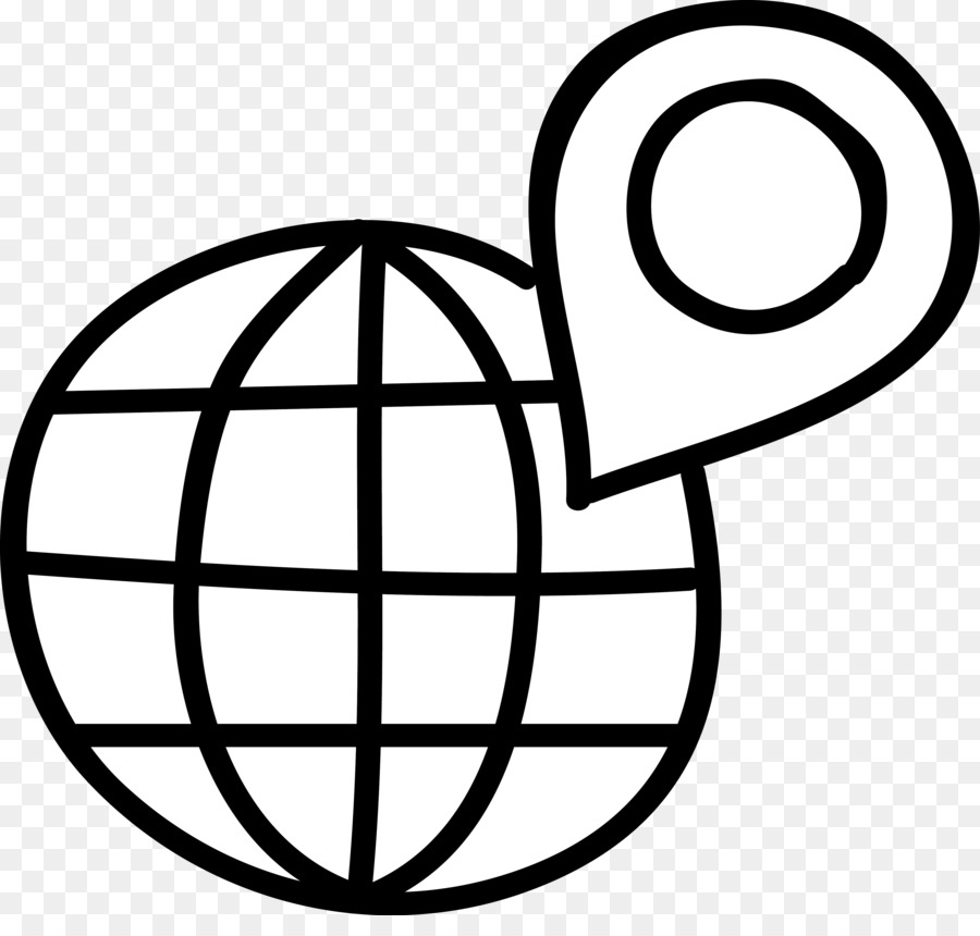 Globe Avec épingle，Emplacement PNG