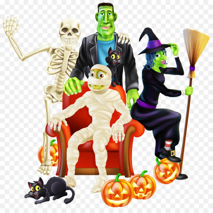 Personnages D'halloween，Squelette PNG