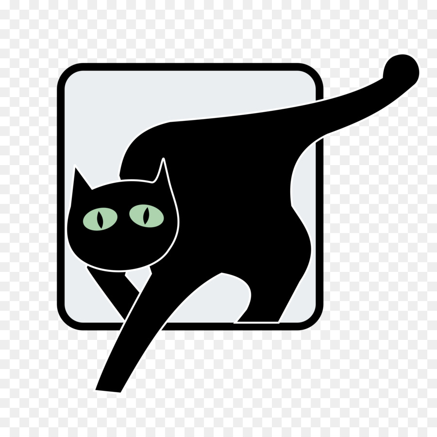 Chat Noir，Yeux Verts PNG