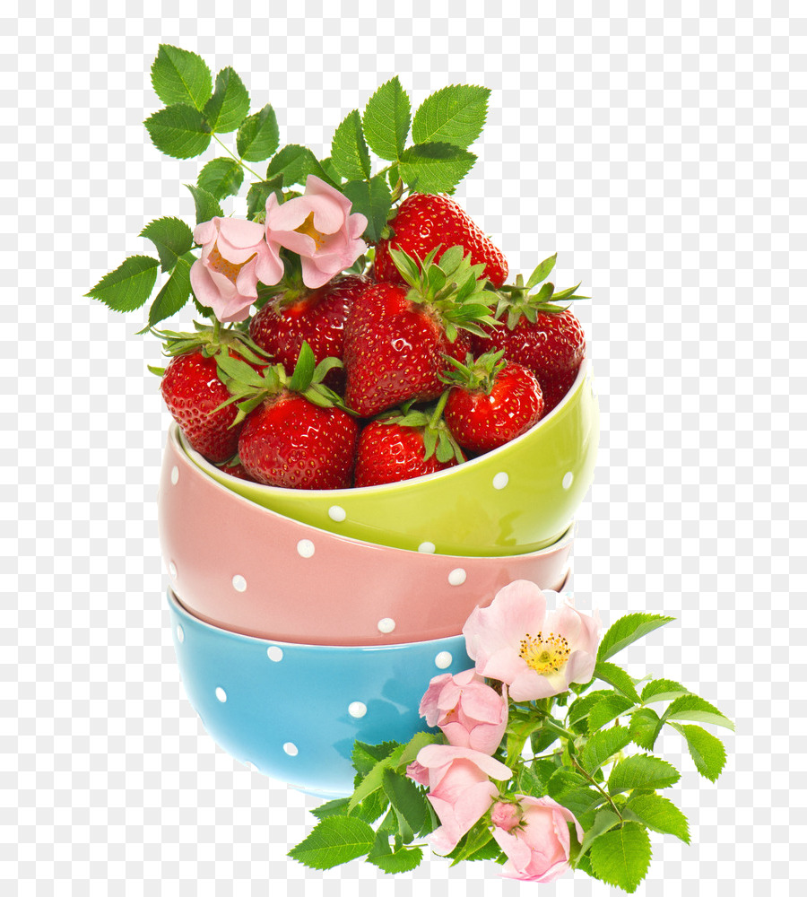 Fraises Dans Des Bols，Fruit PNG