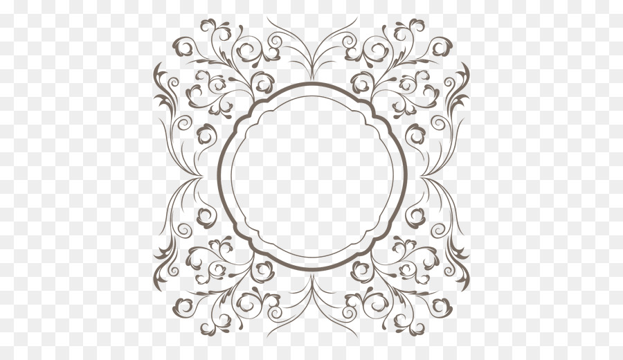 Cadre Décoratif，Rond PNG