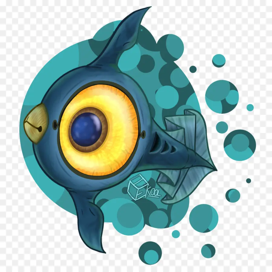 Poisson De Dessin Animé，Bleu PNG