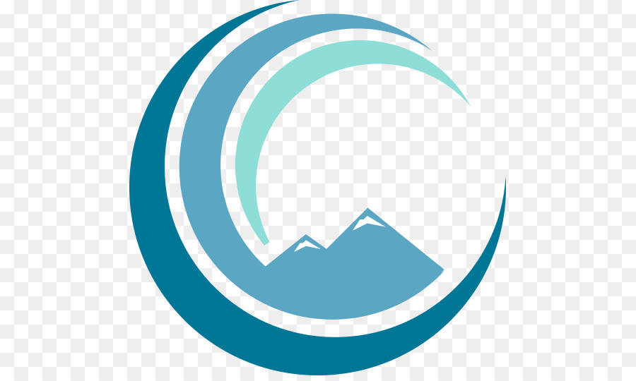 Logo De Montagne，Bleu PNG