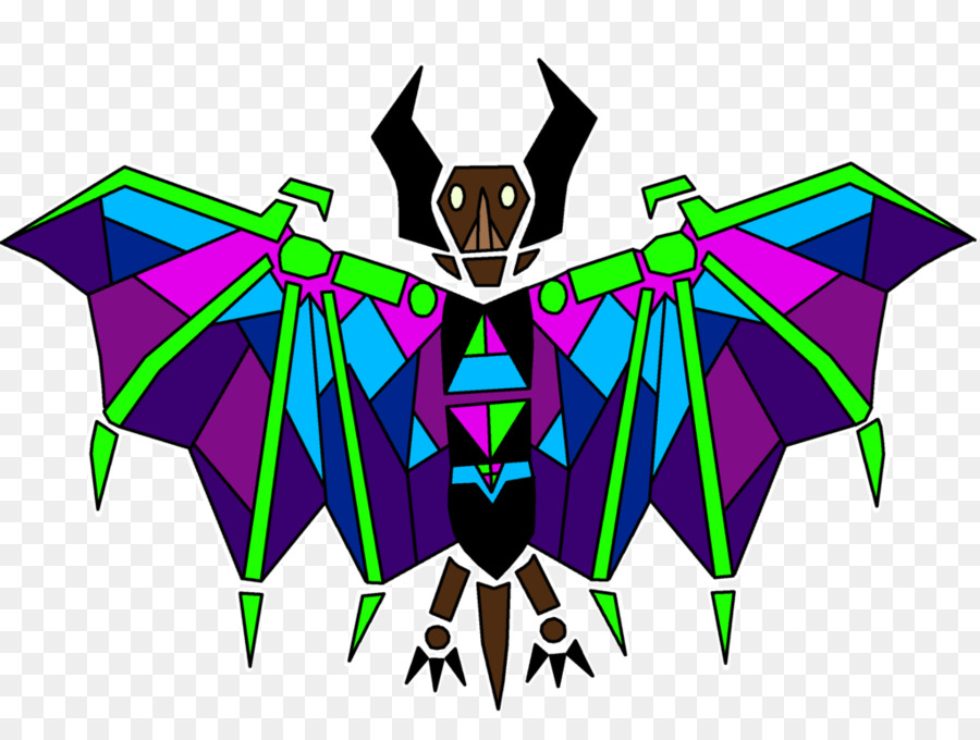 Chauve Souris Colorée，Vol PNG