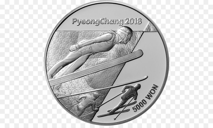 Pyeongchang 2018 Des Jeux Olympiques D Hiver，Pièce De Monnaie PNG