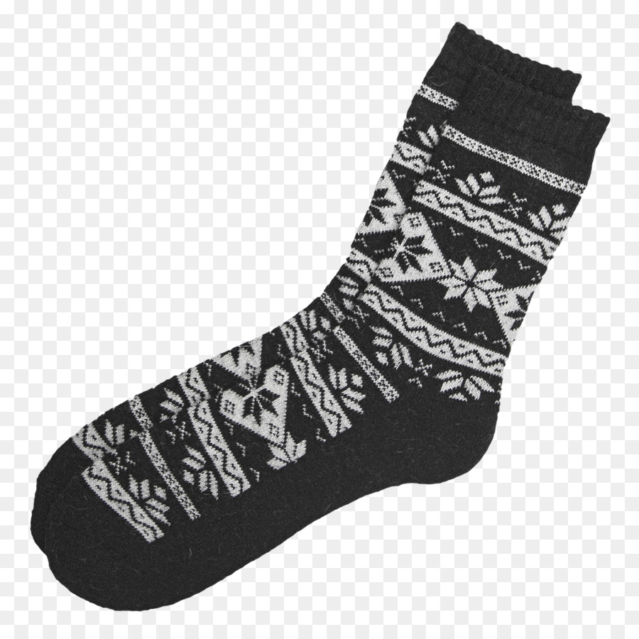 Chaussette à Motifs，Noir PNG