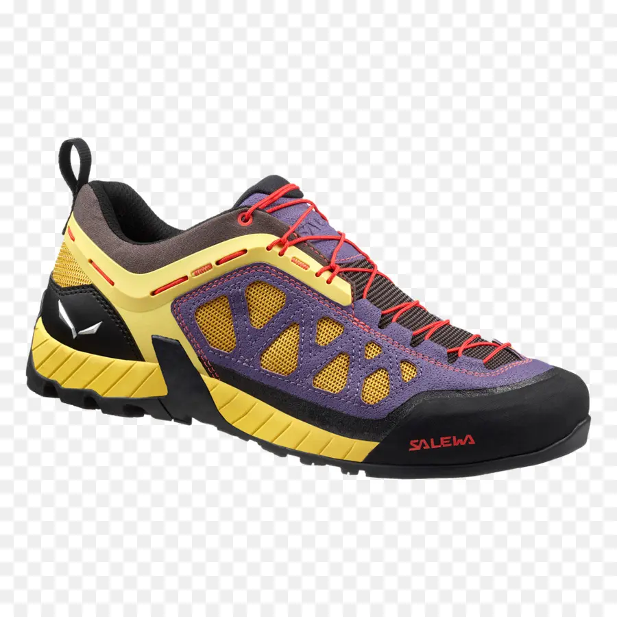 Chaussure De Randonnée Jaune Et Violette，De Plein Air PNG