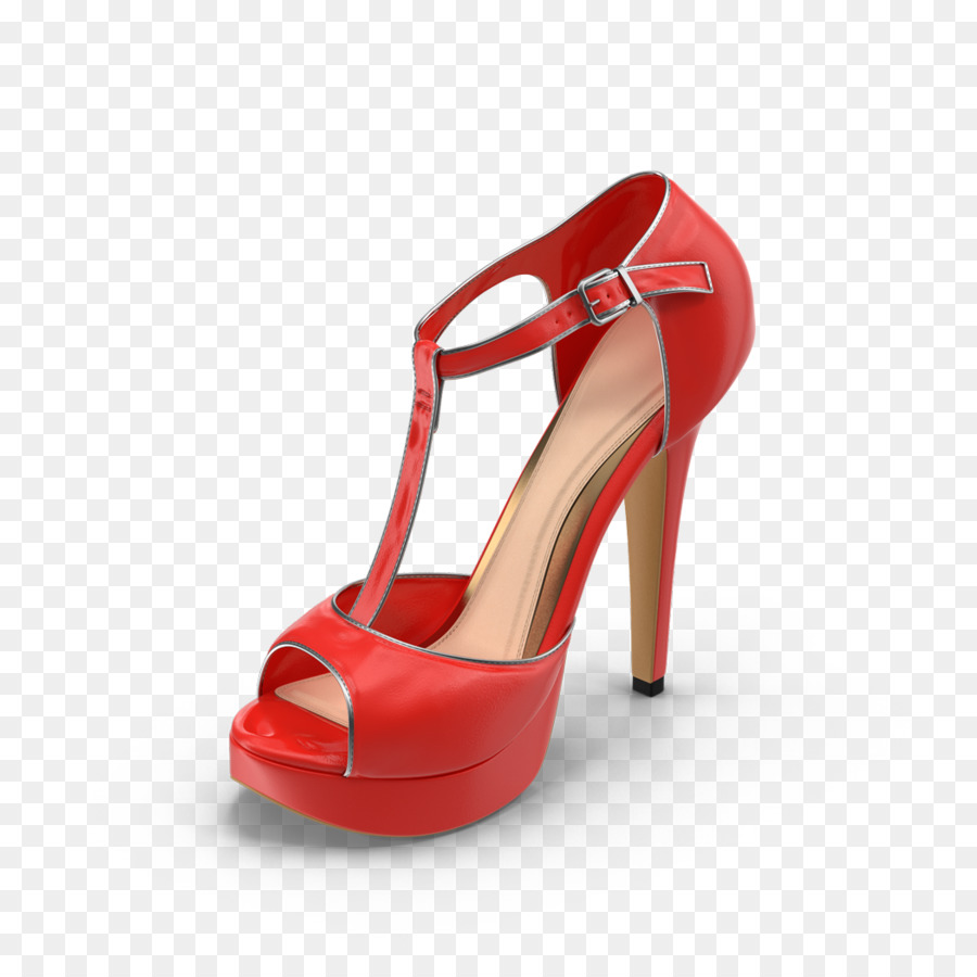 Chaussure à Talons Hauts，Rouge PNG