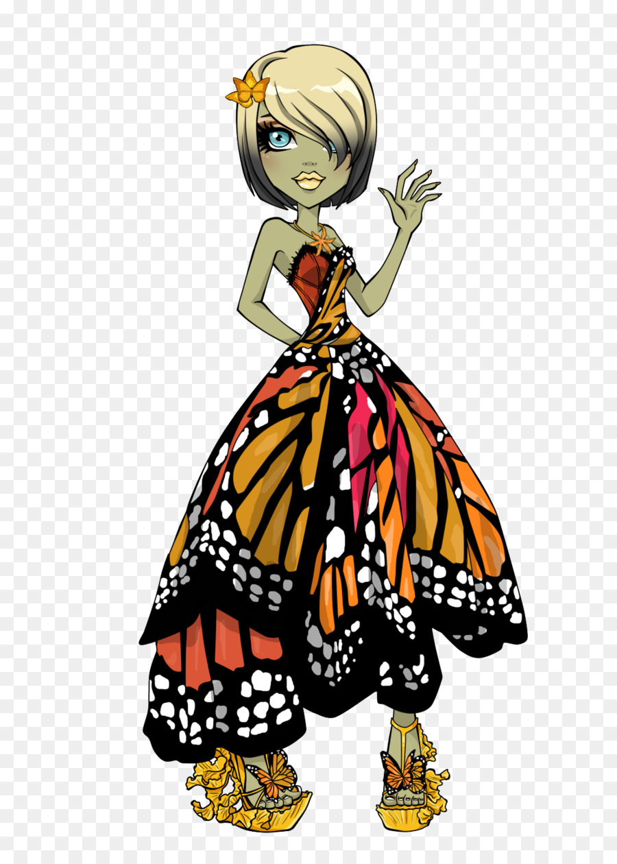 Papillon Monarque，Monster High PNG