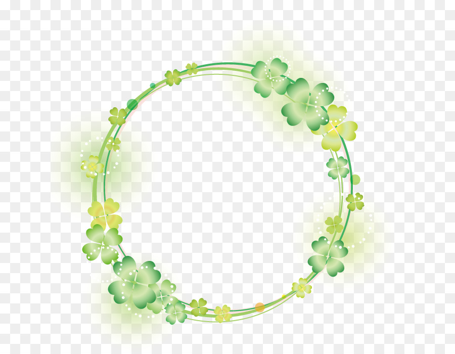 Couronne Florale Verte，Fleurs PNG