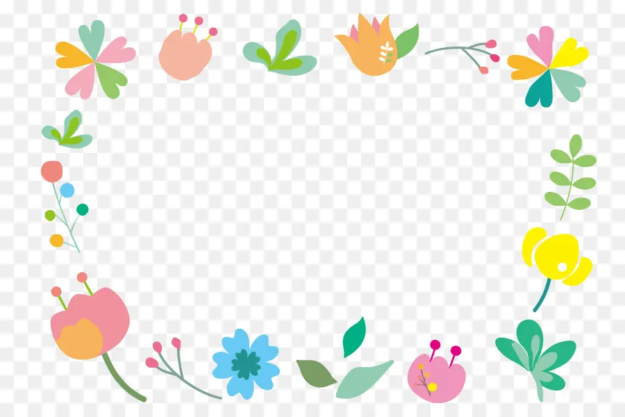 Cadre De Fleurs，Fleurs PNG