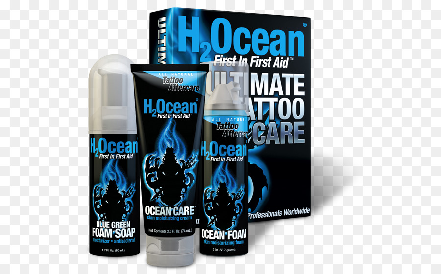 H2ocean Ultime De Tatouage Kit D Entretien De 180ml，H2ocean Ultime De Tatouage Kit D Entretien Du Bleu Du Vert Mousse Du Savon De L Océan L Océan De Mousse PNG