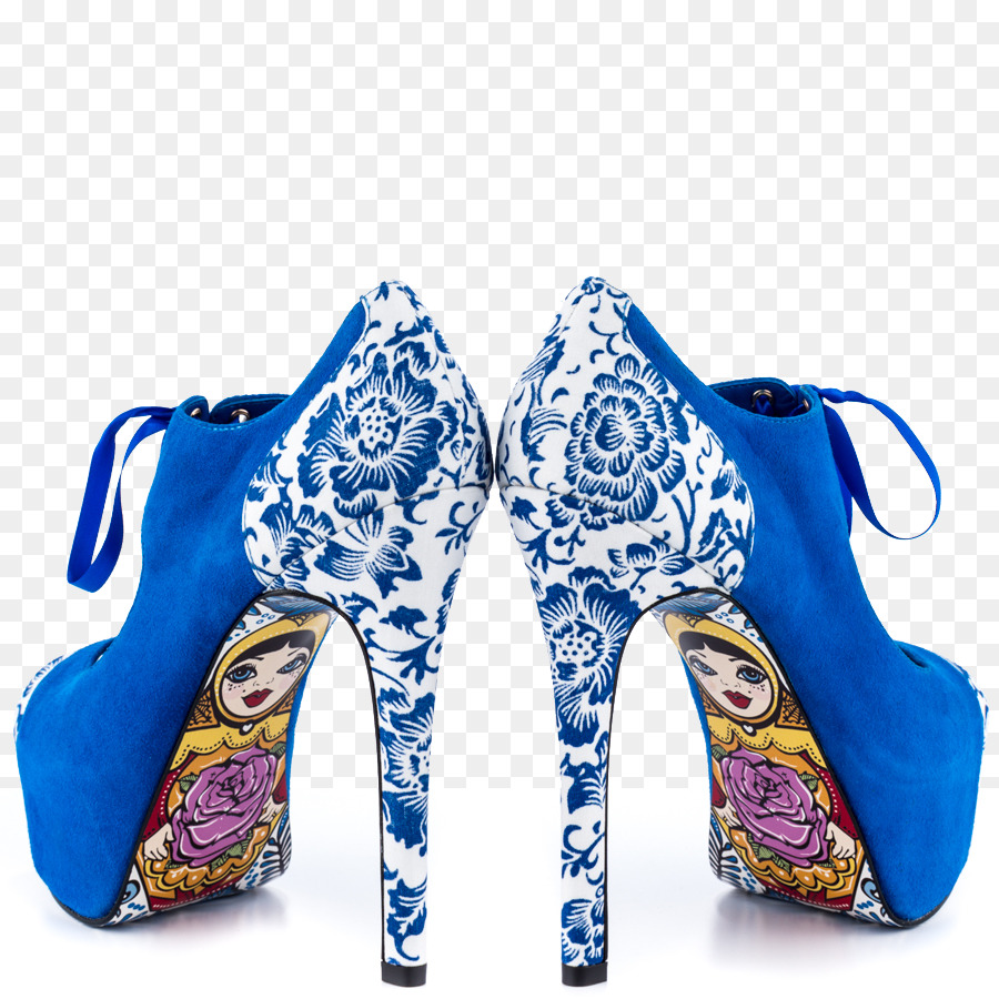 Highheeled Chaussures，Bleu PNG