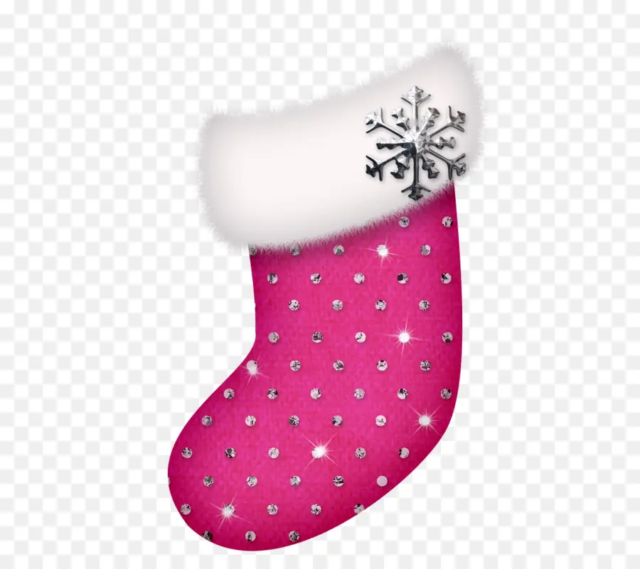 Chaussette De Noël Rose，Noël PNG