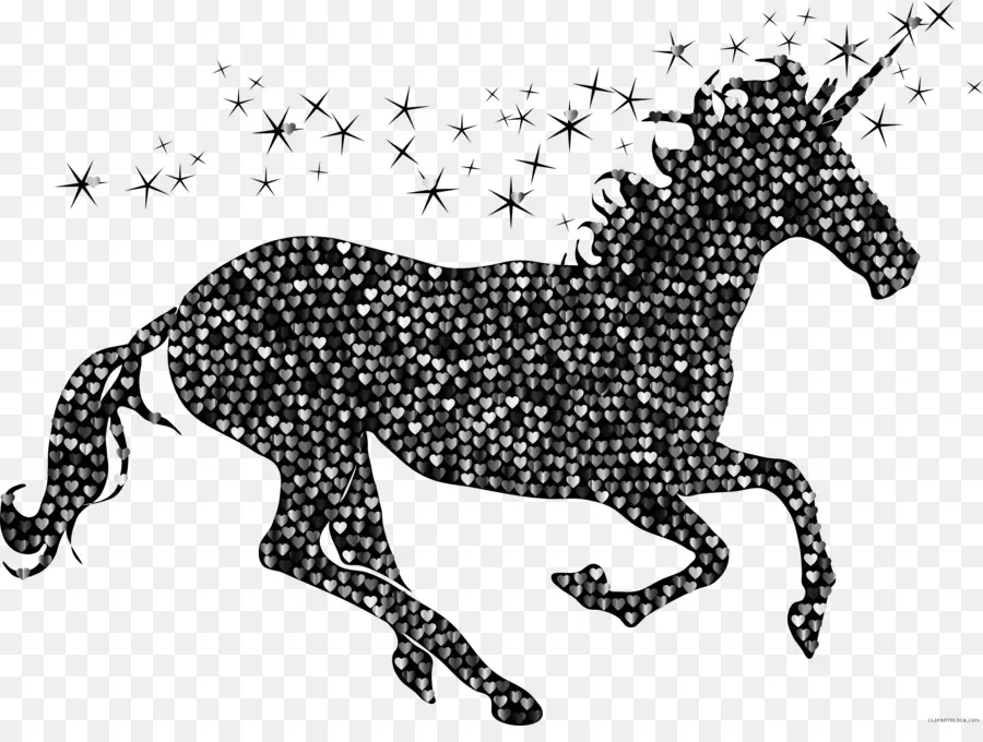 Silhouette De Licorne，Mythique PNG