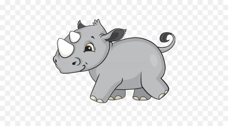 Rhinocéros，Dessin Animé PNG