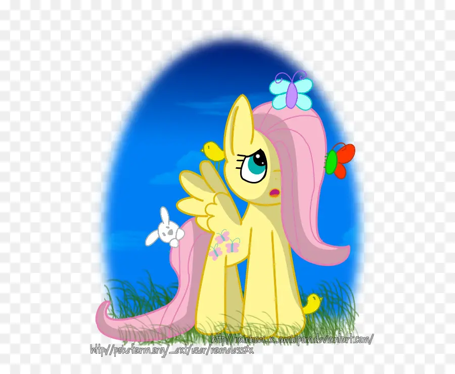 Poney Jaune，Dessin Animé PNG