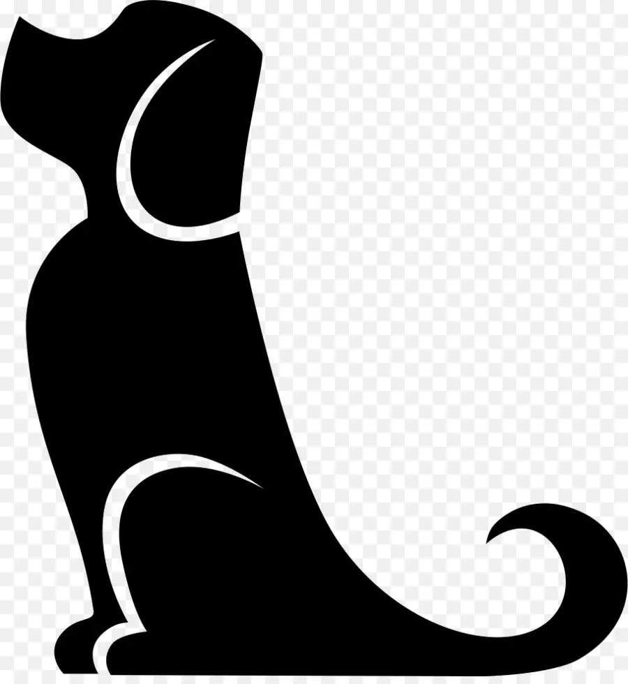 Silhouette De Chien Noir，Chien PNG