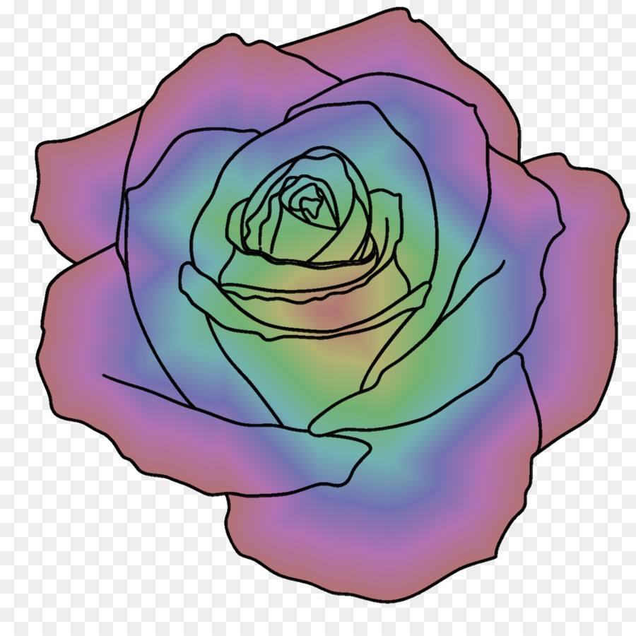 Les Roses De Jardin，Arc En Ciel Rose PNG