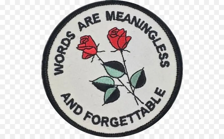 Patch Avec Des Roses，Mots PNG