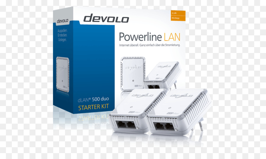 Kit De Démarrage Powerline 500 Mbits Devolo Dlan 500 Duo，Powerlan PNG