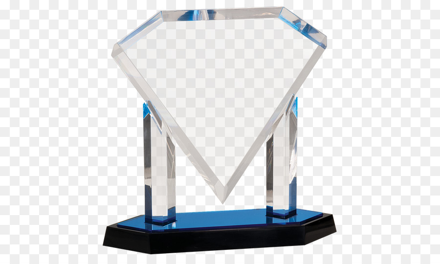 Trophée De Cristal，Forme De Diamant PNG