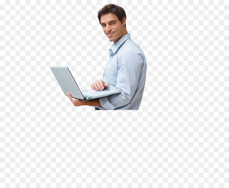 Homme Avec Ordinateur Portable，Ordinateur Portable PNG