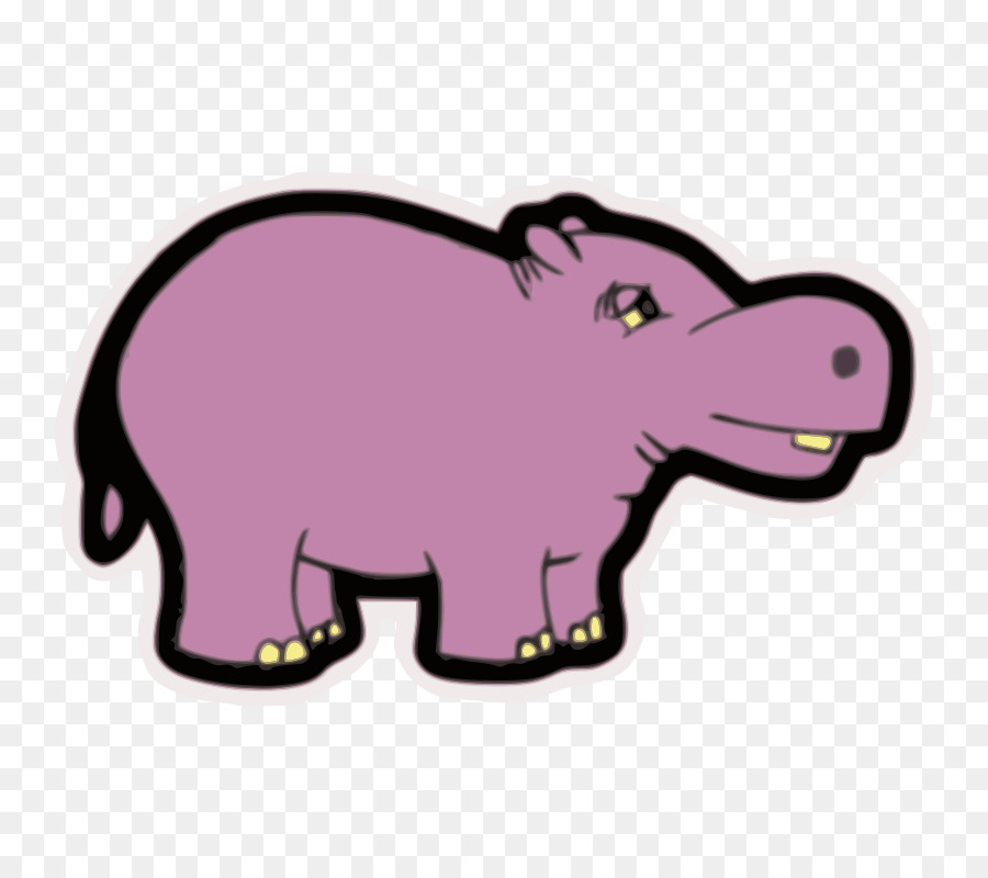 Hippopotame De Dessin Animé，Mignon PNG