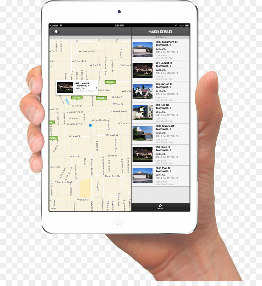 Tablette Avec Carte，Navigation PNG