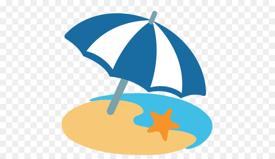 Emoji, Plage, Parapluie