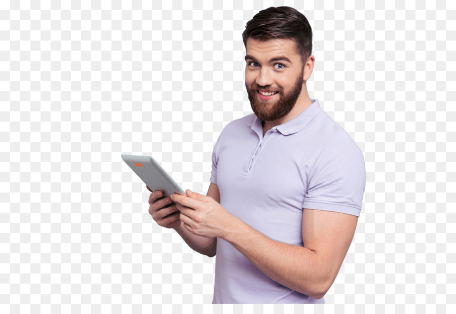 Homme Avec Tablette，Barbe PNG