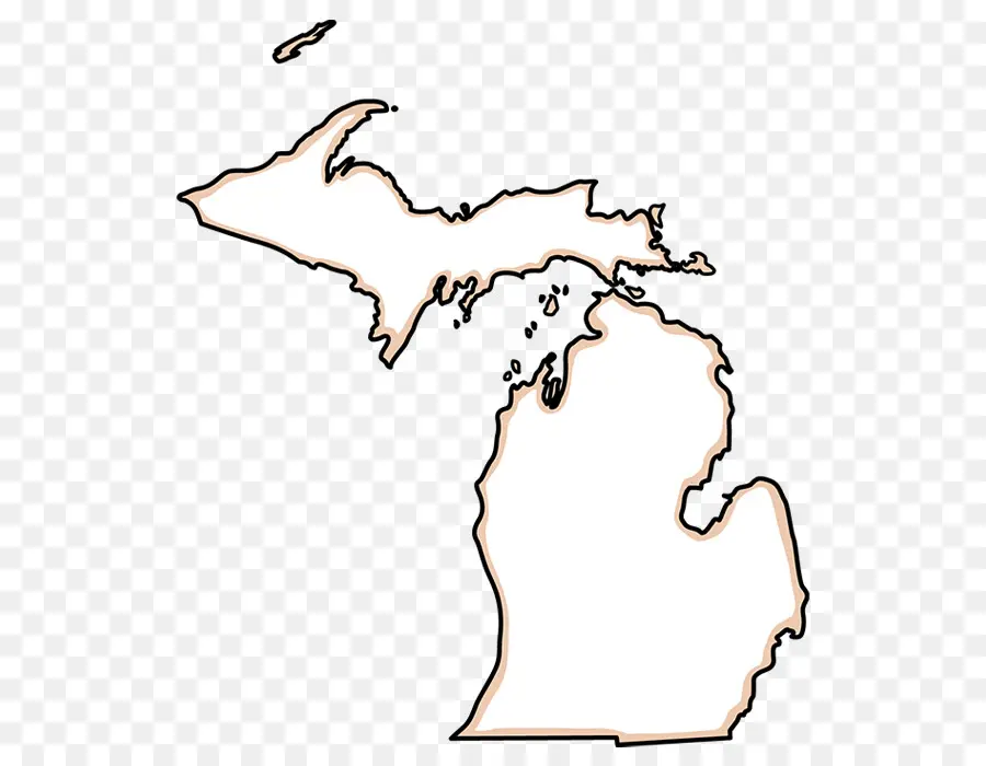 Péninsule Supérieure Du Michigan，Carte PNG
