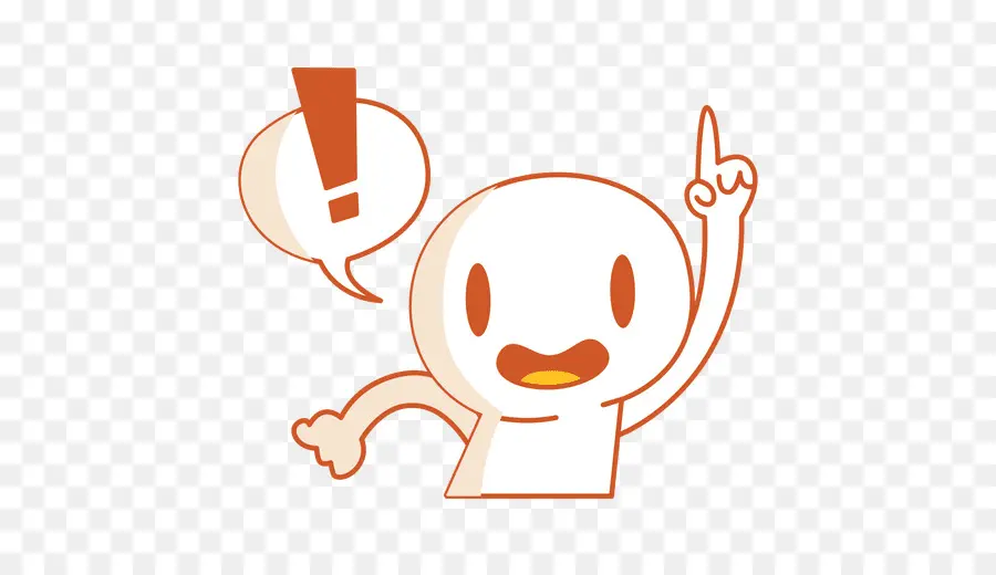 Personnage De Dessin Animé，Exclamation PNG